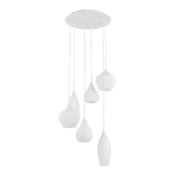 Sospensione Moderna Soft Metallo Bianco 6 Luci E14