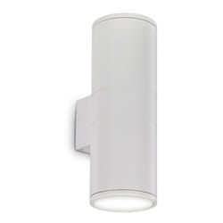 Applique Moderna Gun Alluminio Bianco 2 Luci E27