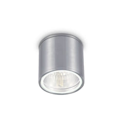 Plafoniera Moderna Gun Alluminio Cromo 1 Luce Gu10