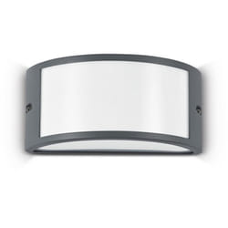 Ideal Lux - Applique Moderna Rex-1 Alluminio-Materie Plastiche Antracite 1 Luce E27