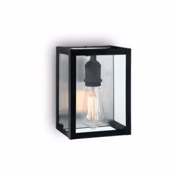 Collezione IGOR LUCE IN VETRINA Applique a 1 luce con montatura in metallo con finitura opaca nera. Diffusore con lastre di v ...