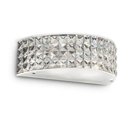 Applique Contemporanea Roma Metallo-Cristallo Cromo 2 Luci 3W 3000K Luce Calda