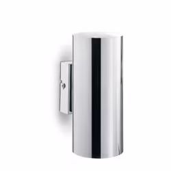 Rosone e diffusore in metallo con varie finiture. Monta lampadine sostituibili. L 8 x H 18 x P 11 cm GU10 max 2 x 28W IP:20