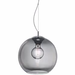 Collezione NEMO MODERNSTYLE ED ELEGANZA Sospensione a 1 luce con rosone ed elemento centrale portalampade in metallo. Diffuso ...