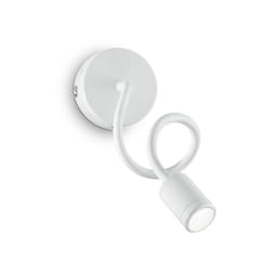 Ideal Lux - Applique Moderna Focus-1 Metallo Bianco Led 4W 3000K Luce Calda