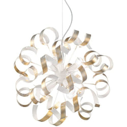 Ideal Lux - Sospensione Moderna Vortex Metallo Oro 6 Luci E14