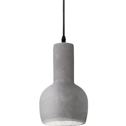 Sospensione Industrial-Minimal Oil-3 Metallo Cemento Grigio 1 Luce E27
