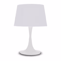 Collezione LONDON INFLUENZE ENGLISH Lampada da tavolo a 1 luce con montatura in metallo rifinito con vernice opaca bianca.. P ...