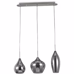Collezione SOFT DIVERSE FORME PER UN DESIGN DI TENDENZA Sospensione moderna a 3 luci con montatura in metallo cromato. Diffus ...