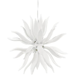 Sospensione Contemporanea Leaves Metallo Bianco 12 Luci G9 3W 3000K Luce Calda