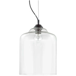 Ideal Lux - Sospensione Vintage-Decò Bistro' Metallo Trasparente 1 Luce E27 D24