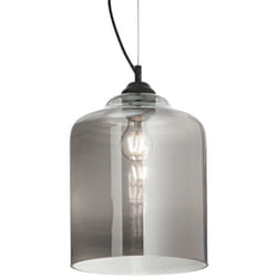 Ideal Lux - Sospensione Vintage-Decò Bistro' Metallo Fumè 1 Luce E27 D24