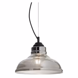 Collezione BISTRO' SOFISTICATI VETRI MODELLATI A MANO Sospensione a 1 luce con montatura in metallo verniciato nero. Diffusor ...