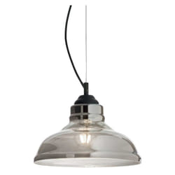 Ideal Lux - Sospensione Vintage-Decò Bistro' Metallo Fumè 1 Luce E27 D28