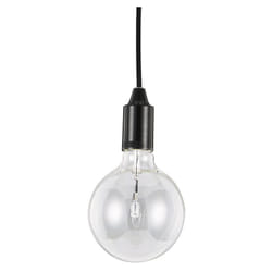 Sospensione Moderna Edison Metallo Nero 1 Luce E27 8W 3000K Luce Calda
