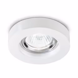 Collezione BLUES FARETTI MODERNI Faretto ad incasso con montatura circolare in alluminio lucido color bianco. Porta lampade f ...