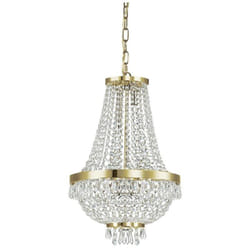 Ideal Lux - Lampadario Classico Caesar Metallo-Cristallo Oro 6 Luci G9 3W 3000K Luce Calda