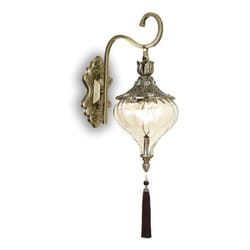 Appliques - Lampade Da Parete Vintage Harem Metallo Ottone Brunito 1 Luce E27