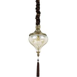 Ideal Lux - Sospensione Vintage-Decò Harem Metallo Ottone Brunito 1 Luce E27