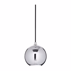 Collezione MR JACK SFERE CROMO SOSPESE Sospensione a 1 luce con montatura e diffusore sferico in metallo rifinito in cromo. C ...