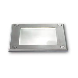Faretto-Calpestabile Moderno Park Metallo Cromo 1 Luce G9 3W 3000K Luce Calda