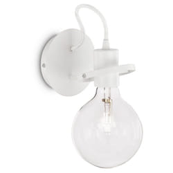 Ideal Lux - Applique Moderna Radio Metallo Bianco 1 Luce E27 8W 3000K Luce Calda