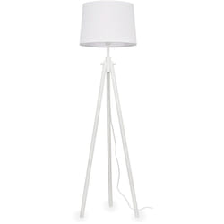 Piantana Industrial-Minimal York Legno Bianco 1 Luce E27