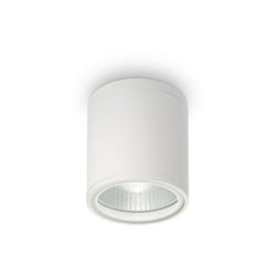 Plafoniera Moderna Gun Alluminio Bianco 1 Luce Gu10
