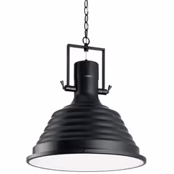 Collezione FISHERMAN RAME NERO O CROMO? Sospensione a 1 luce con corpo luce interamente in metallo con finitura in nero.. Dif ...
