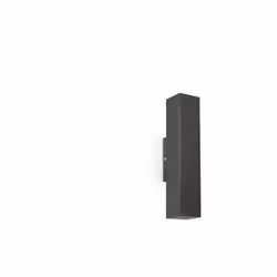 Applique con base e diffusore verniciato nero opaco.