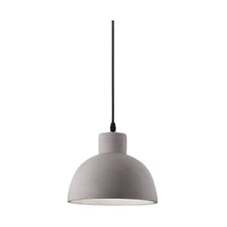 Sospensione Industrial-Minimal Oil-5 Metallo Cemento Grigio 1 Luce E27
