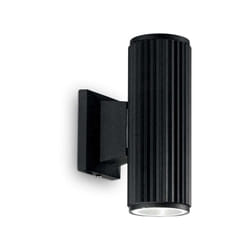 Ideal Lux - Applique Moderna Base Alluminio Nero 2 Luci 5W 4000K Luce Naturale