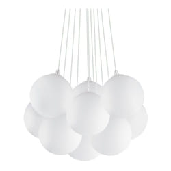 Ideal Lux - Sospensione Moderna Mapa Vetro Bianco 11 Luci E14