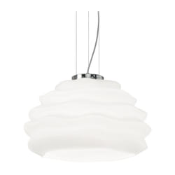 Ideal Lux - Sospensione Contemporanea Karma Vetro Bianco 1 Luce E27 Small