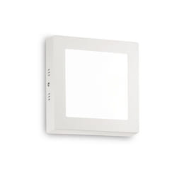 Ideal Lux - Applique Moderna Square Universal Alluminio-Plastiche Bianco Led 13,5W 3000K D17