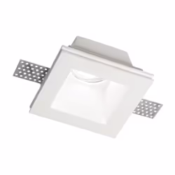 Collezione SAMBA LA SCELTA IDEALE PER IL CARTONGESSO Faretto ad incasso quadrato 11x11 cm in gesso bianco ideale per soffitti ...