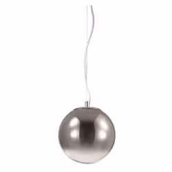 Collezione MAPA SFERE CROMATE Sospensione a 1 luce con montatura in metallo cromato.. Diffusore a sfera in vetro soffiato tra ...