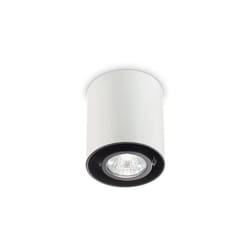 Ideal Lux - Plafoniera Moderna Mood Round Alluminio Bianco 1 Luce Gu10 7W 3000K D9Cm