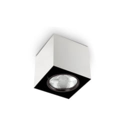 Ideal Lux - Plafoniera Moderna Mood Square Alluminio Bianco 1 Luce Gu10 7W 3000K D9Cm