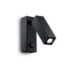 Ideal Lux - Applique Moderna Square Page Metallo Nero Led 3W 3000K Luce Calda