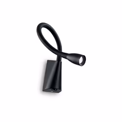 Collezione GOOSE BRACCI FLESSIBILI Applique con montatura e diffusore in fusione d'alluminio verniciato a polveri colore nero ...