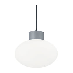 Sospensione Moderna Clio Alluminio Grigio 1 Luce E27