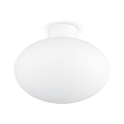 Ideal Lux - Plafoniera Moderna Clio Alluminio Bianco 1 Luce E27