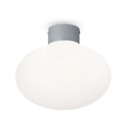 Plafoniera Moderna Clio Alluminio Grigio 1 Luce E27