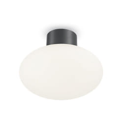 Plafoniera Moderna Clio Alluminio Antracite 1 Luce E27