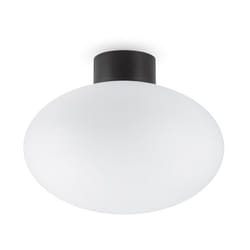 Ideal Lux - Plafoniera Moderna Clio Alluminio Nero 1 Luce E27