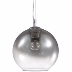 Collezione NEMO MODERNSTYLE ED ELEGANZA Sospensione moderna a 1 luce con montatura in cromo. Diffusore in vetro soffiato tras ...