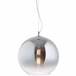 Collezione NEMO MODERNSTYLE ED ELEGANZA Sospensione modena a 1 luce con diffusore in vetro soffiato cromo sfumato. Disponibil ...