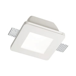 Ideal Lux - Faretto Incasso Moderno Samba Square Gesso Bianco 1 Luce Gu10 D77Cm