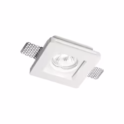 Collezione SAMBA LA SCELTA IDEALE PER IL CARTONGESSO Faretto ad incasso quadrato 10x10 cm in gesso bianco ideale per soffitti ...